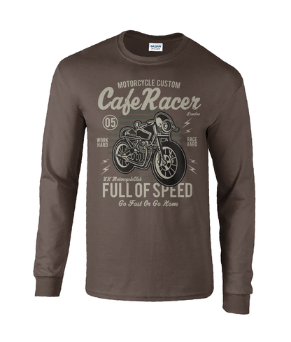 T-shirt à manches longues en coton ultra-doux Cafe Racer v1