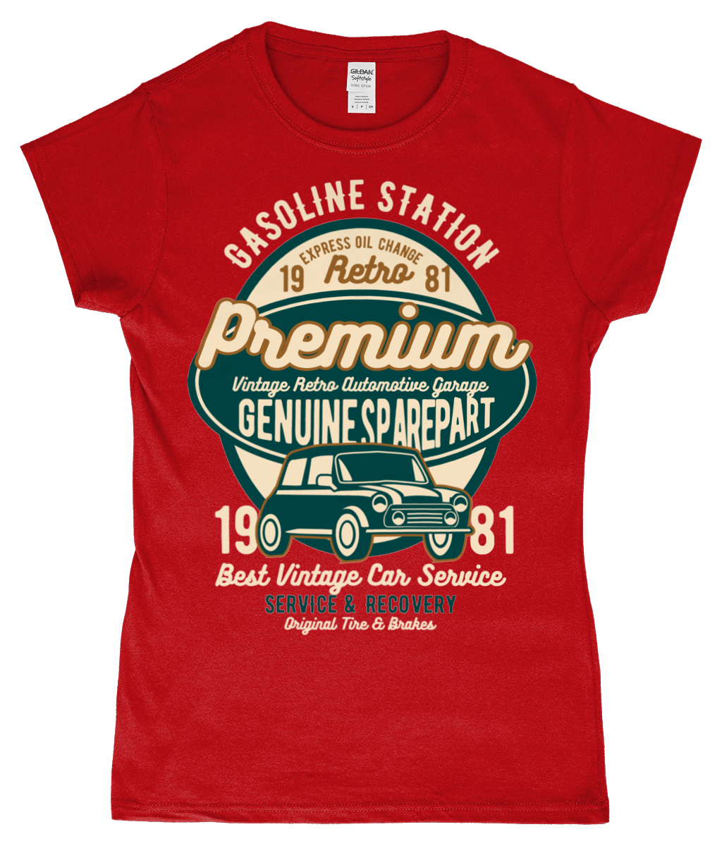 Édition limitée - Premium Garage - T-shirt ajusté en fil filé à anneaux pour femme SoftStyle