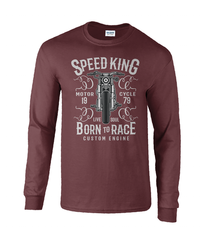 Speed King - Ultra Cotton Long Sleeve T-Shirt - Vitesse T-Shirts UK