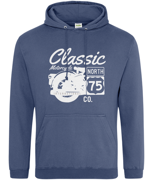 Classic Motorcycle 75 white - AWDis College Hoodie