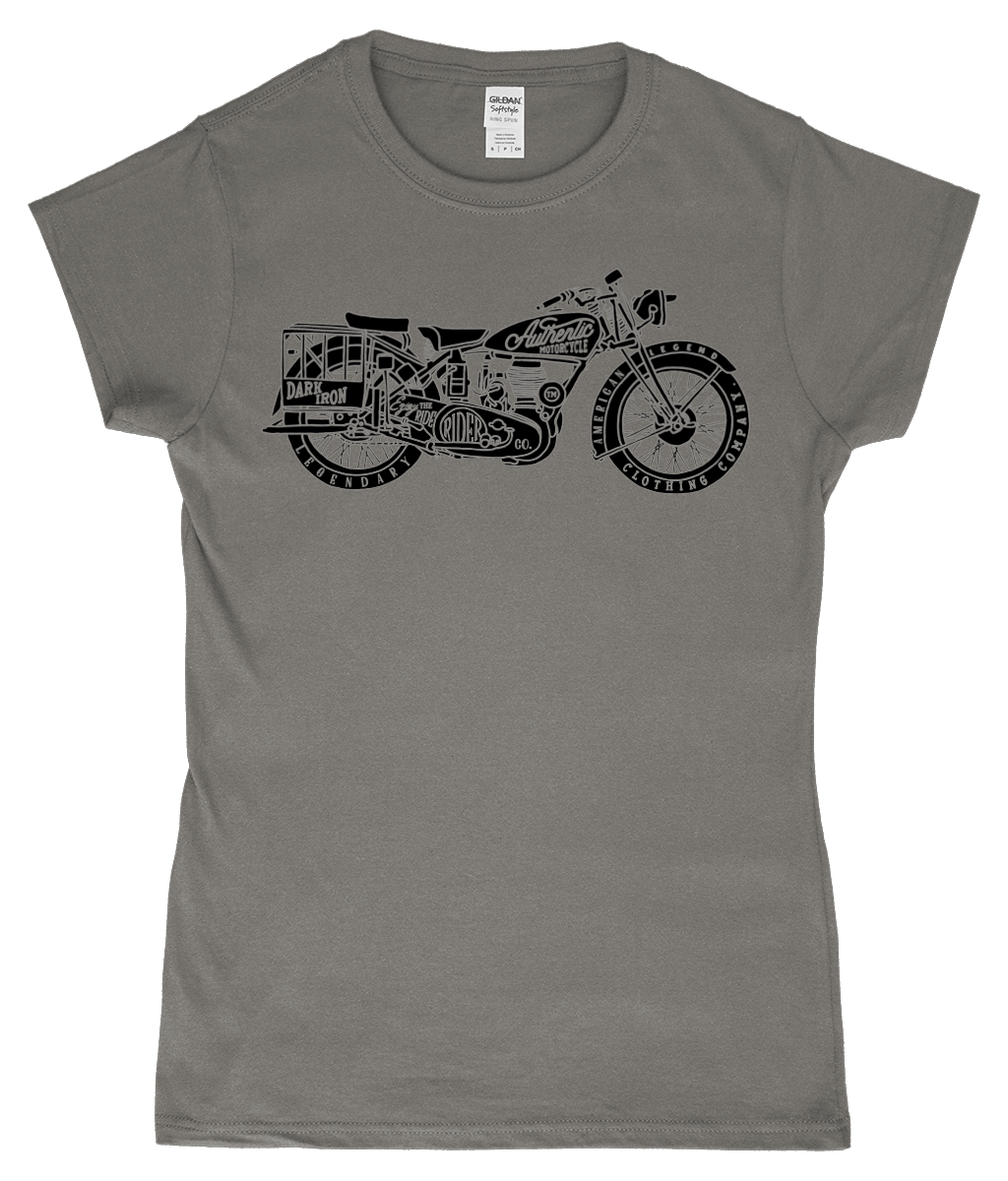 Enjoy The Ride - Black - Ladies Fitted Ringspun T-Shirt