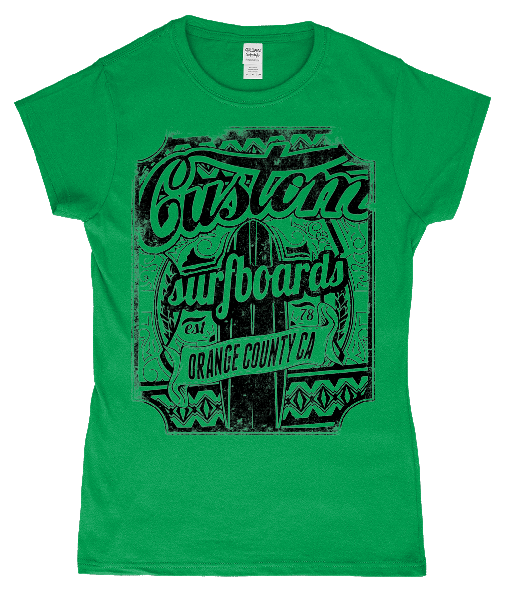 Custom Surfboards - SoftStyle® Damen T-Shirt, tailliert, ringgesponnen