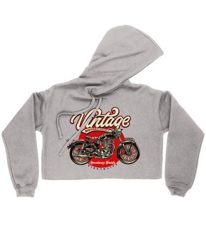 Vintage Motorrad - Bella Damen Cropped Hoodie 