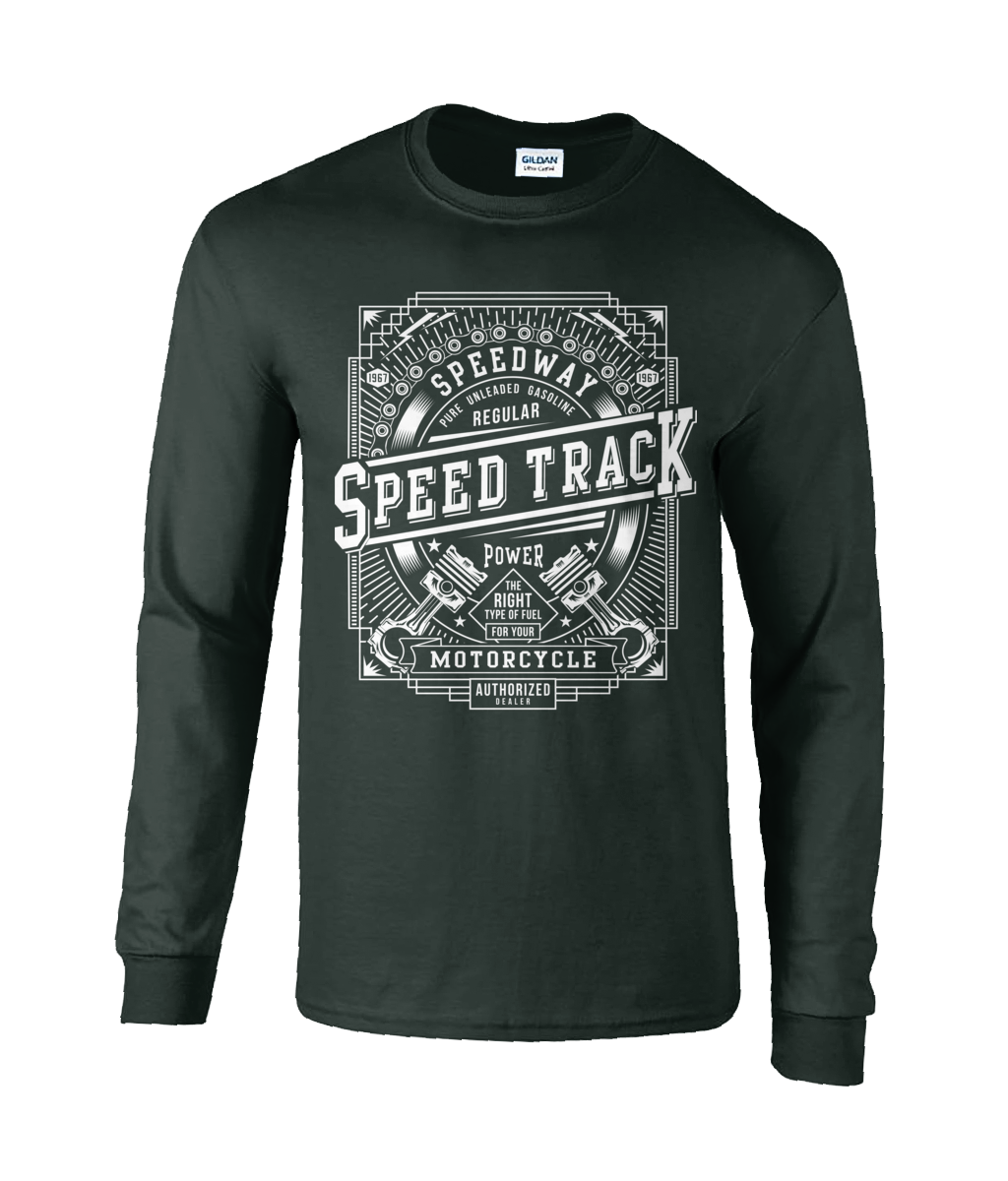 Speed ​​Track - Langarm-T-Shirt aus Ultra-Baumwolle