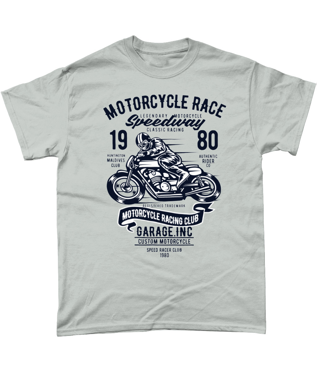 Course de moto - T-shirt en coton épais Gildan