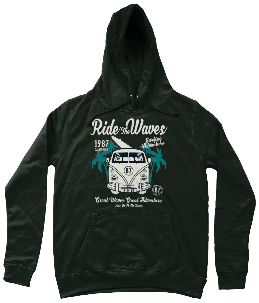 Ride The Waves – AWDis Girlie College Hoodie - Vitesse T-Shirts UK