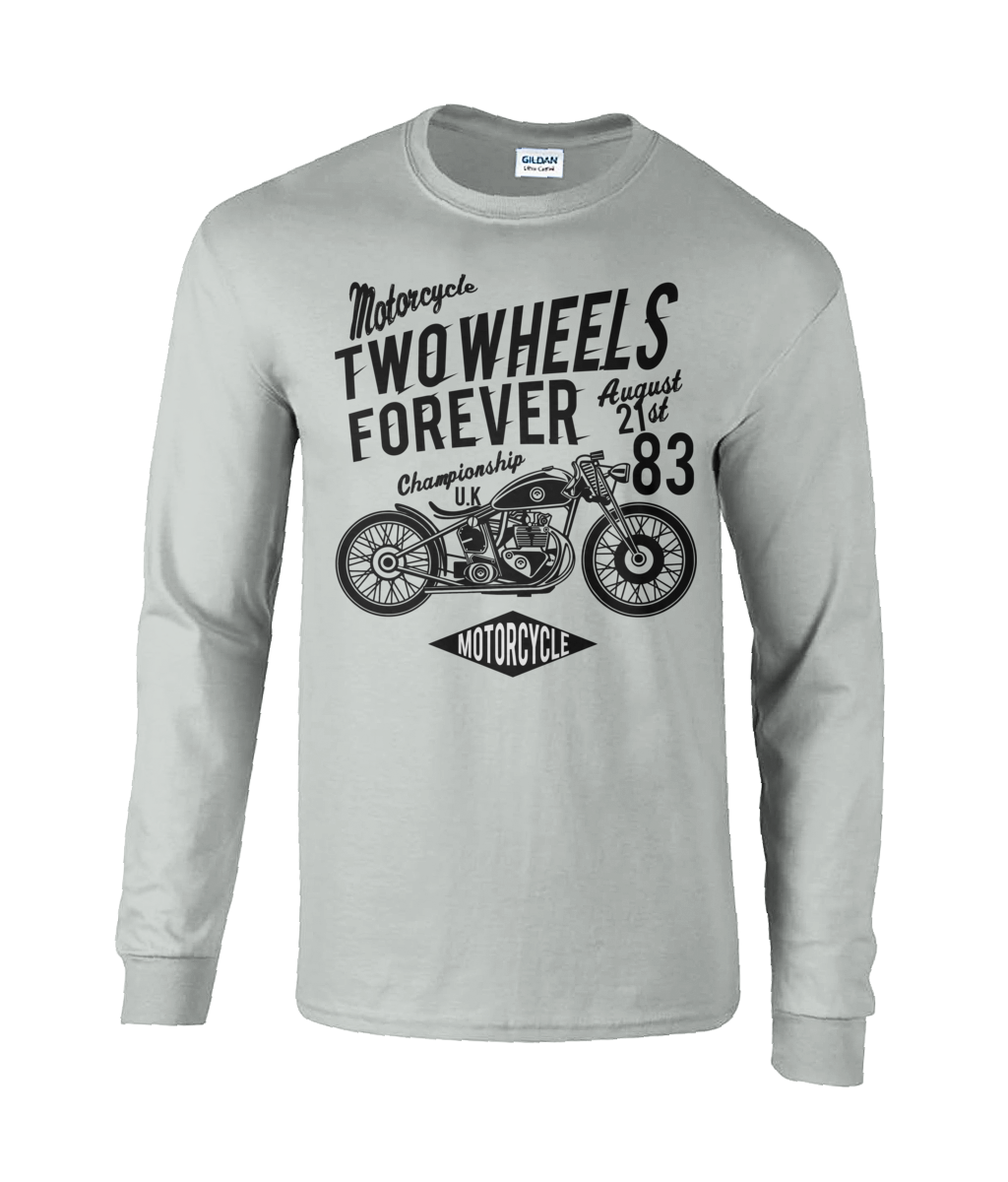 Two Wheels Forever Black - Ultra Cotton Long Sleeve T-Shirt