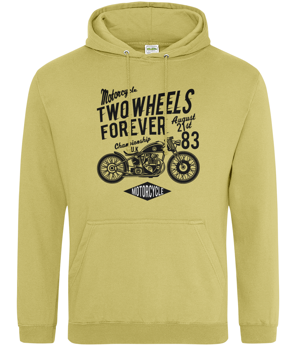 Sweat à capuche AWDis College - Two Wheels Forever Black