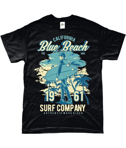 Blue Beach - SoftStyle Ringgesponnenes T-Shirt