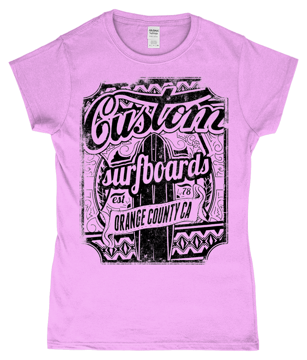 Custom Surfboards - SoftStyle® Damen T-Shirt, tailliert, ringgesponnen