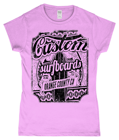 Custom Surfboards - SoftStyle® Damen T-Shirt, tailliert, ringgesponnen