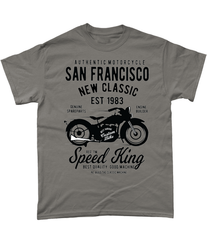 San Francisco Motorrad - Schweres Baumwoll-T-Shirt