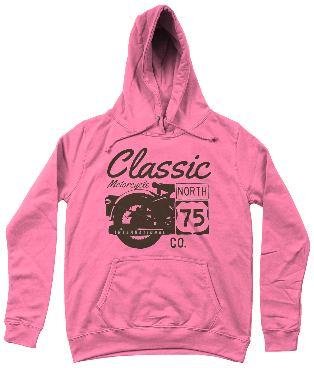 Sweat à capuche AWDis Girlie College - Moto classique 75 noir