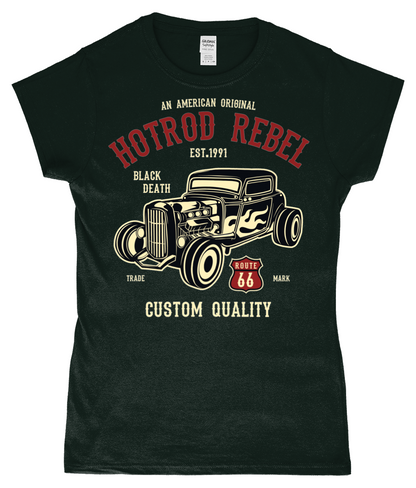 Hotrod Rebel - SoftStyle Damen Tailliertes Ringspun T-Shirt