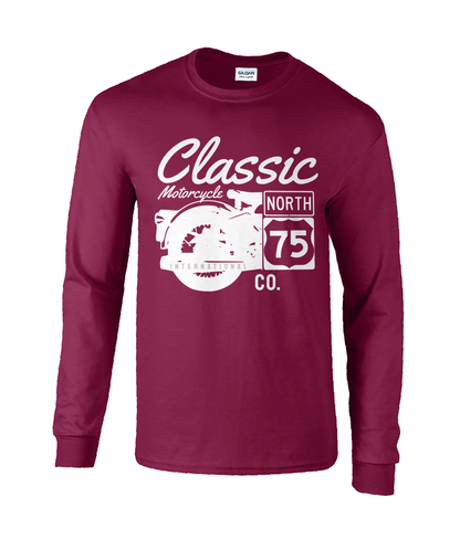 Classic Motorcycle 75 white - Ultra Cotton Long Sleeve T-Shirt