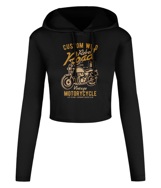 Custom Wild - Women's Cropped Hooded T-shirt