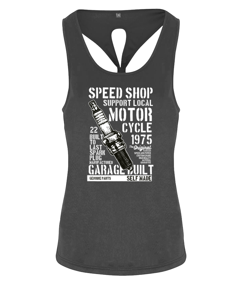 Speed Shop - TR042 Women's TriDri® Yoga Knot Vest - Vitesse T-Shirts UK