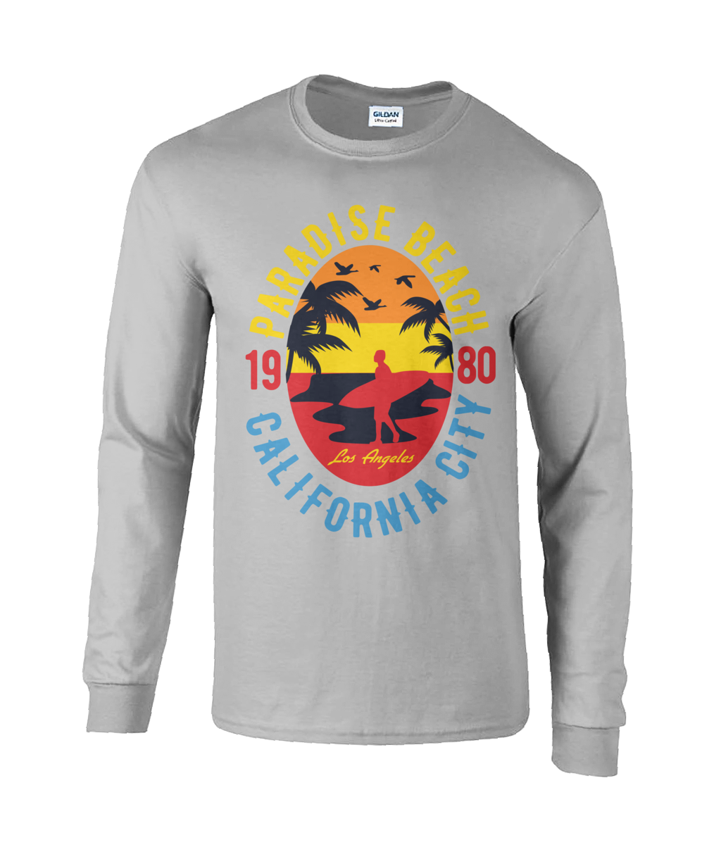 Sunshine Paradise - Langärmliges T-Shirt aus Ultra-Baumwolle