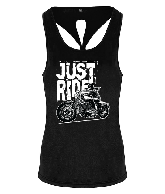 Biker Girl White - TR042 Women's TriDri® Yoga Knot Vest