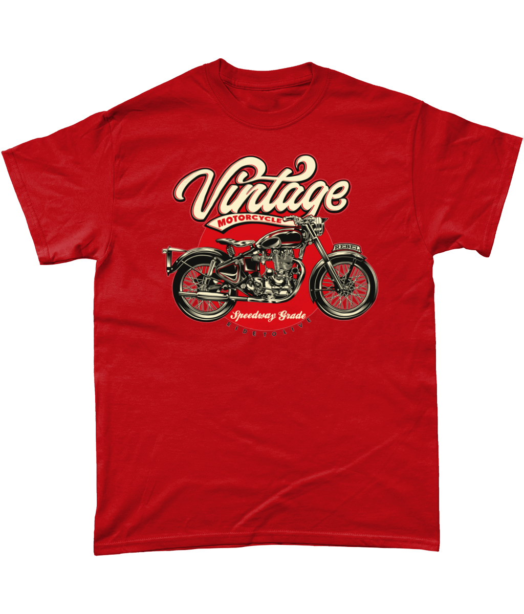 Moto vintage - T-shirt en coton épais