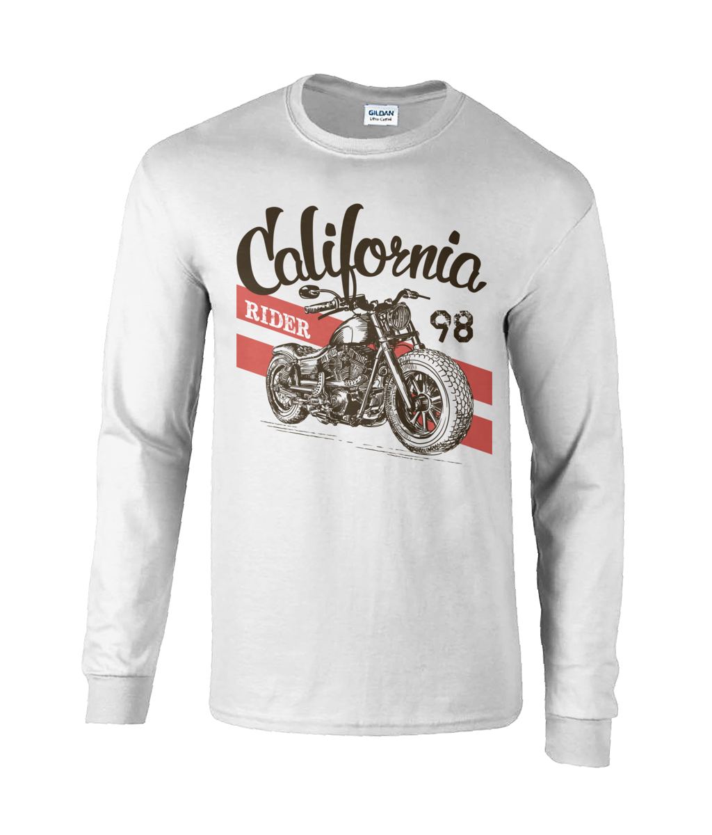 California Rider - T-shirt à manches longues en coton ultra-doux