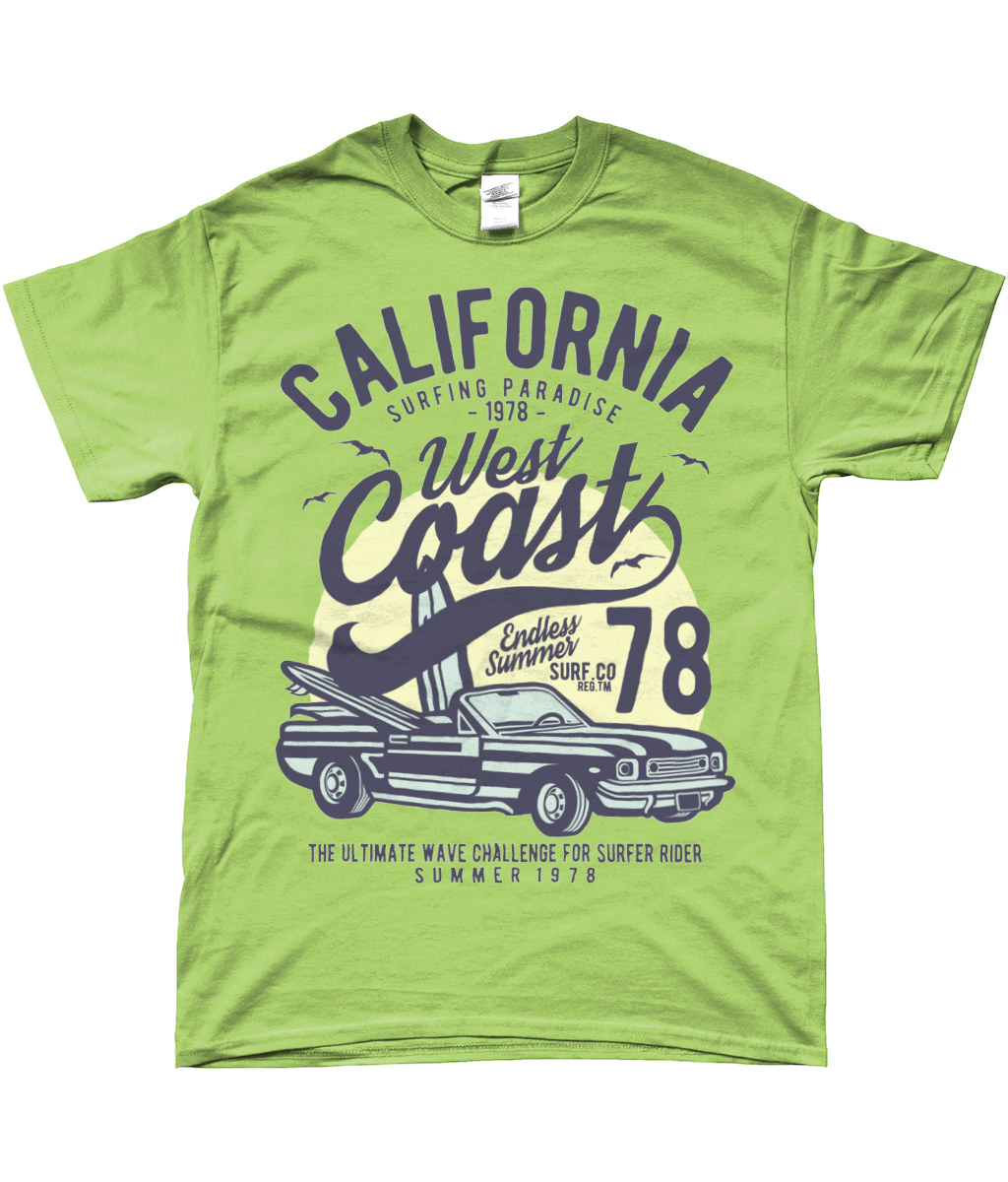 California West Coast - SoftStyle Ringspun T-Shirt