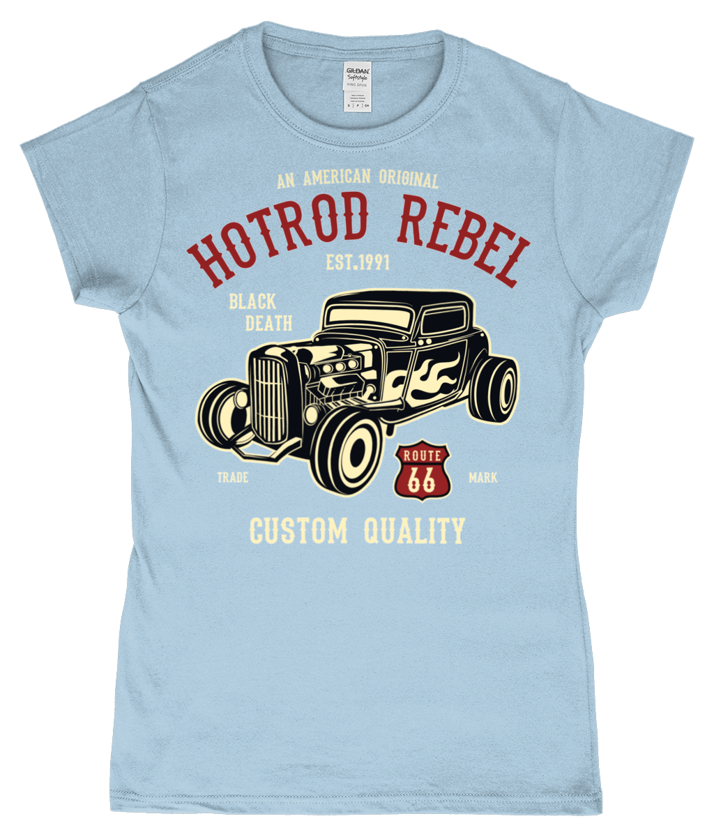 Hotrod Rebel - SoftStyle Damen Tailliertes Ringspun T-Shirt