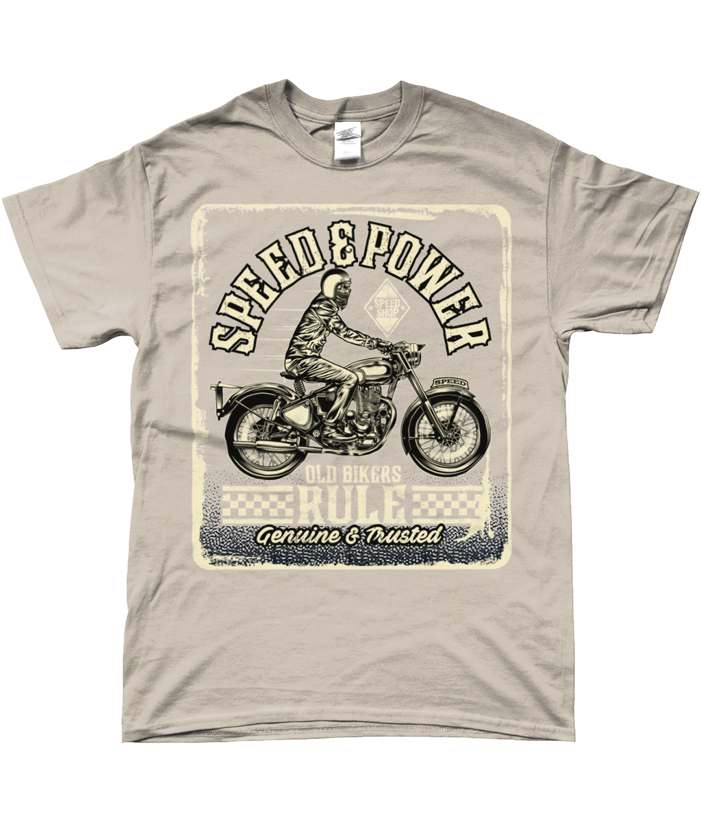 Old Bikers Rule - SoftStyle Ringgesponnenes T-Shirt