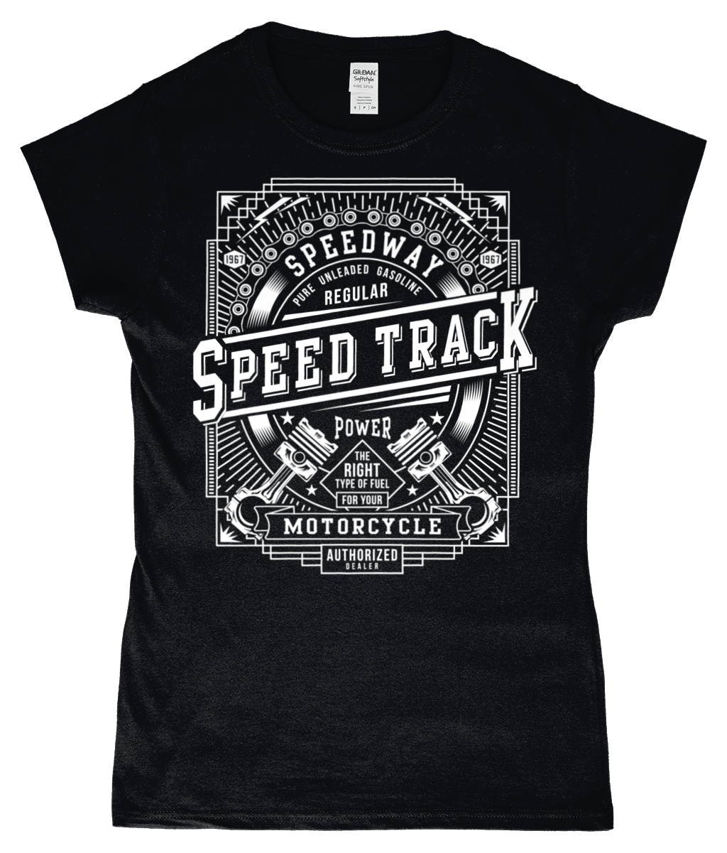 Speed Track – Gildan SoftStyle® Ladies Fitted Ringspun T-Shirt - Vitesse T-Shirts UK