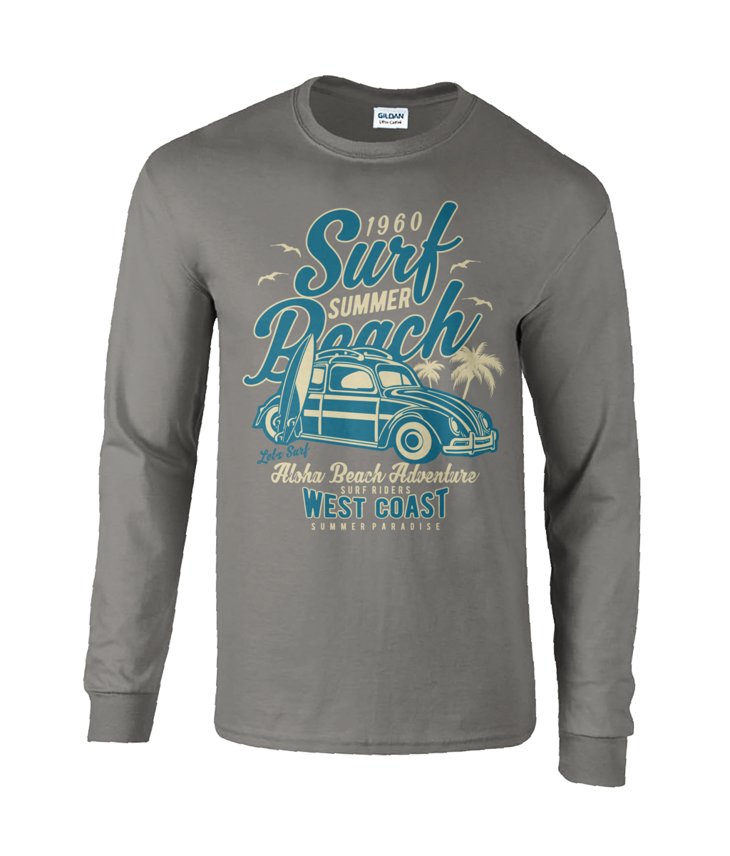 Surf Beach - Langärmliges T-Shirt aus Ultra-Baumwolle