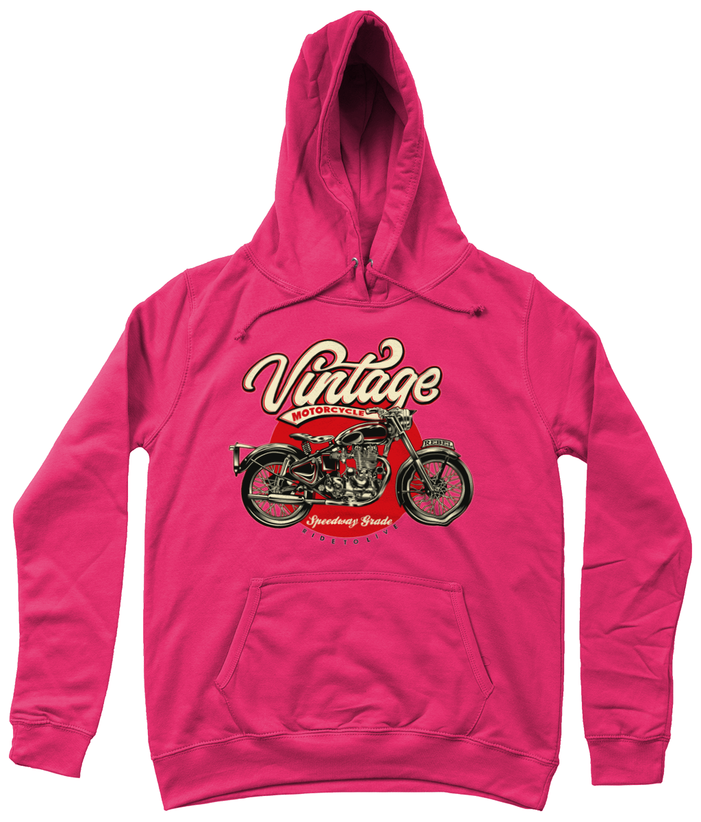 Vintage Motorrad - AWDis Girlie College Hoodie