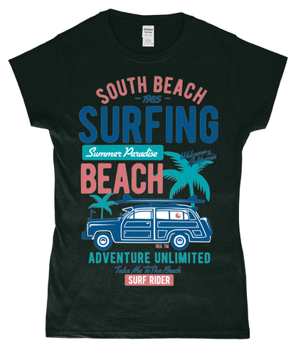 South Beach v2 - SoftStyle Ladies Fitted Ringspun T-Shirt