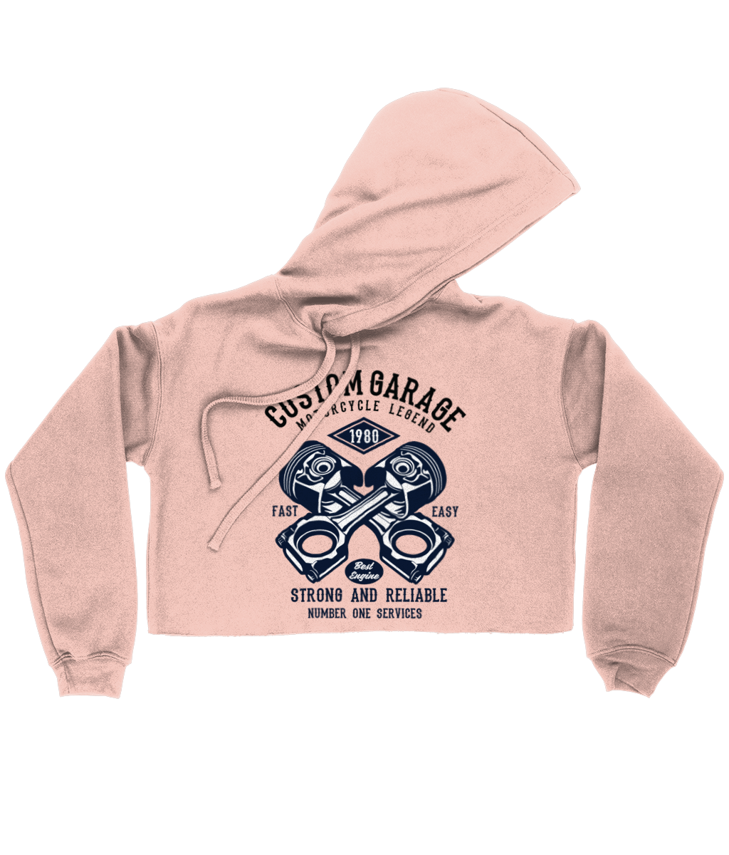 Custom Garage - Bella Ladies Cropped Hoodie