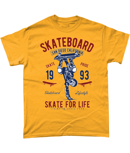 Skate For Life - T-Shirt aus schwerer Baumwolle