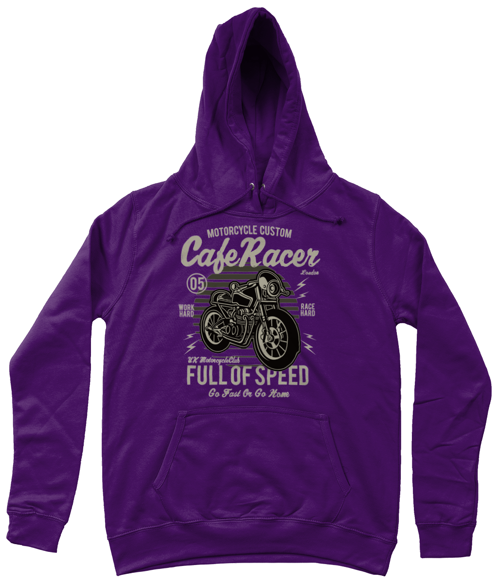 Cafe Racer v1 – AWDis Girlie College Hoodie - Vitesse T-Shirts UK