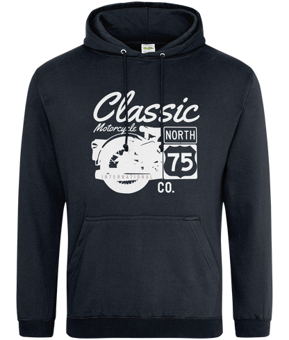 Classic Motorcycle 75 white - AWDis College Hoodie