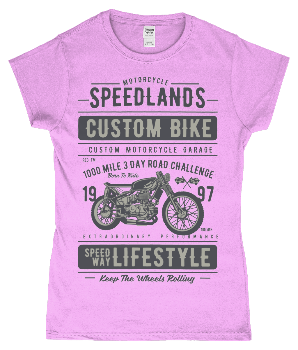 Speedlands Custom Bike - Gildan SoftStyle® tailliertes ringgesponnenes T-Shirt für Damen