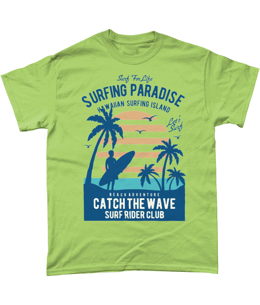 Surfing Paradise - Schweres Baumwoll-T-Shirt