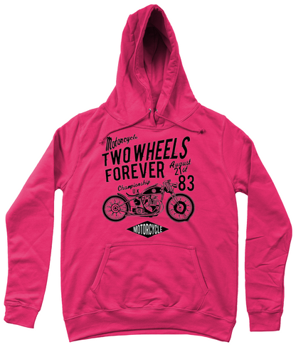 Two Wheels Forever Schwarz - AWDis Girlie College Hoodie