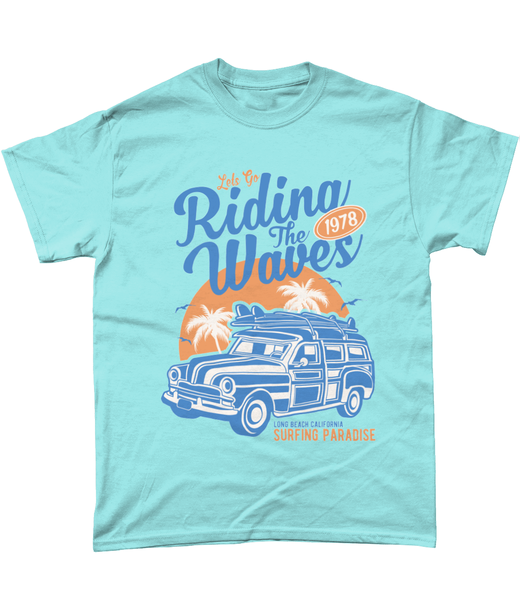 Riding The Waves – Gildan Heavy Cotton T-Shirt - Vitesse T-Shirts UK