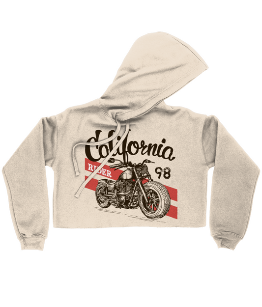 California Rider - Bella Ladies Cropped Hoodie