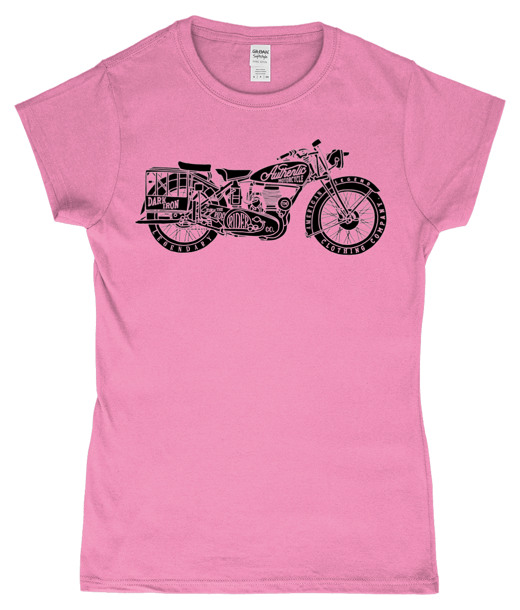 Enjoy The Ride - Black - Ladies Fitted Ringspun T-Shirt