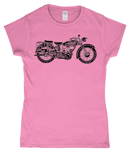 Enjoy The Ride - Schwarz - Tailliertes ringgesponnenes T-Shirt für Damen