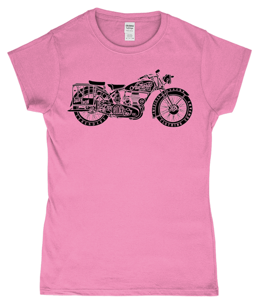 Enjoy The Ride - Black - Ladies Fitted Ringspun T-Shirt