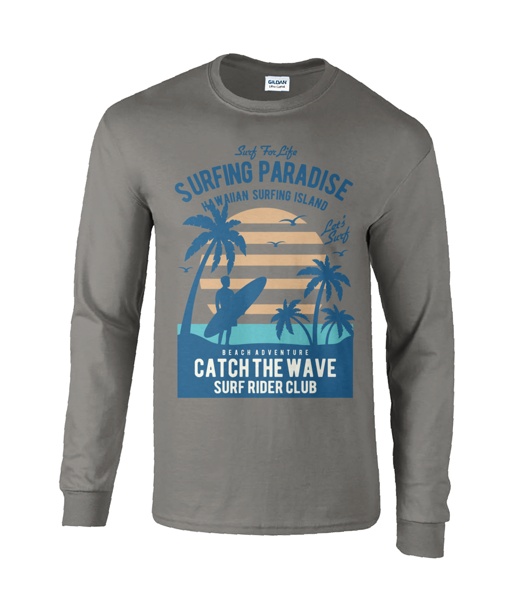 Surfing Paradise - T-shirt à manches longues en coton ultra