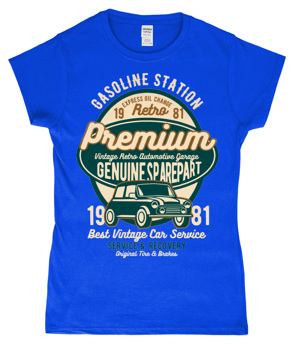 Édition limitée - Premium Garage - T-shirt ajusté en fil filé à anneaux pour femme SoftStyle