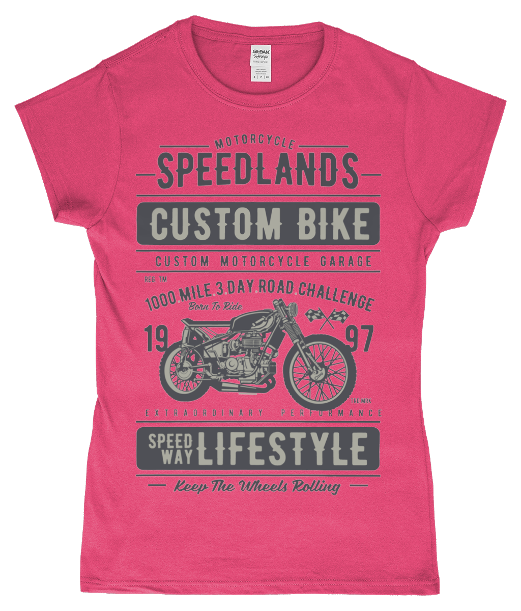 Speedlands Custom Bike - Gildan SoftStyle® tailliertes ringgesponnenes T-Shirt für Damen