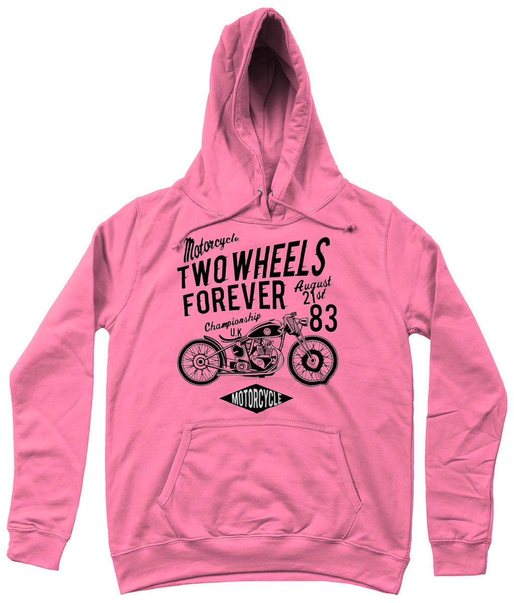 Two Wheels Forever Schwarz - AWDis Girlie College Hoodie