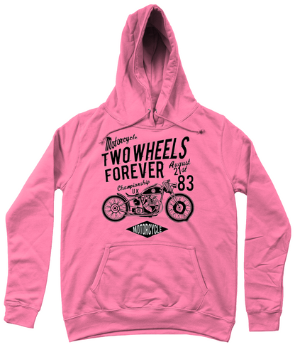 Two Wheels Forever Schwarz - AWDis Girlie College Hoodie