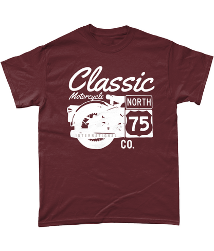 Classic Motorcycle 75 white - Gildan Heavy Cotton T-Shirt